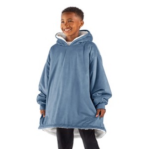 The Bare Homey - Kids Wearable Blanket - Fleece Side Pockets - 1 of 4