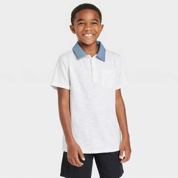 Boys' Short Sleeve Chambray Polo Shirt - Cat & Jack™