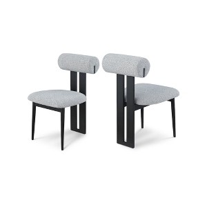 Meridian Furniture,Dario Boucle Fabric Dining Chair, Set of 2 - 1 of 4
