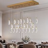 31-Light Dimmable Rectangle Ranidrop LED Crystal Chandelier - 4 of 4