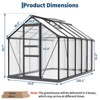Large Greenhouse for Outdoors 6x10 FT, Green House with Roof Vent and Quick Setup Structure, Aluminum Greenhouse Kit for Garden Backyard - 2 of 4