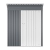SEVOBAL Storage Sheds Outdoor Storage Room With All-Weather Design Metal Tool Shed For Backyard, Patio, Lawn, Gray, 63"*37.4"*71.26" - 4 of 4