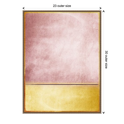 Pink and Yellow Abstract Beaded Framed Canvas Wall Art, 23 x 30