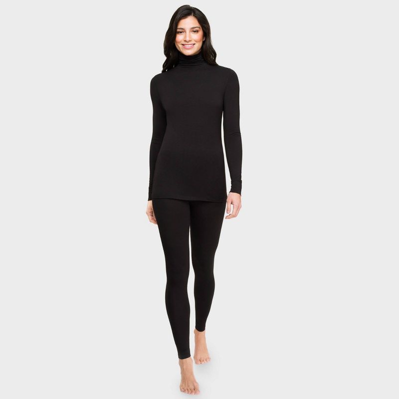 Warm Essentials by Cuddl Duds Women's Smooth Stretch Thermal Turtleneck Top, 3 of 5