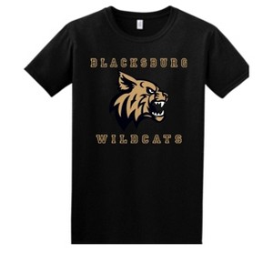 Adult Blacksburg High School Wildcats Name & Graphic Essential Soft T ...