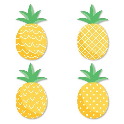 Big Dot of Happiness Tropical Pineapple - Diy Shaped Summer Party Cut-Outs - 24 Count