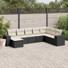 vidaXL Garden Sofa Set Black - 2 of 4