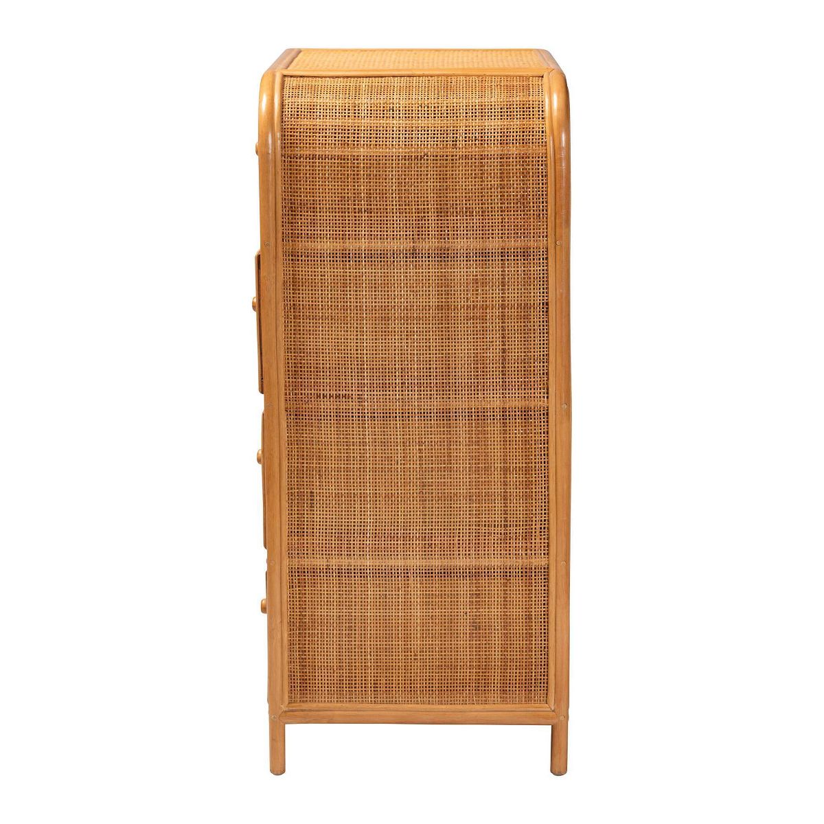 bali & pari Sampit Natural Rattan 4  Drawer Storage Cabinet Light Honey - thumbnail 4