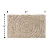 Knightsbridge Echo 220 GSF Non Skid Back Bath Rug 17" x 24" - Stone - 2 of 4