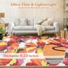 Washable  Modern Flower Pattern Area Rug Non Slip Low Pile Floor Carpet Soft Foldable Stain Resistant Non Shedding Throw Rug - 4 of 4