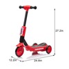 Maggift Kick Scooters 2in1 Kids Ride On Three Wheel Balance Scooter Toy for Kids Floor Protection Gift for Kids, Red, 24.8"*12.2"*27.2" - 3 of 4