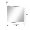 Matte Rounded Rectangle Bathroom Vanity Mirror, Over-Sink Wall Mirror with HD Tempered Glass and Anti-Rust Aluminum Frame - 2 of 4