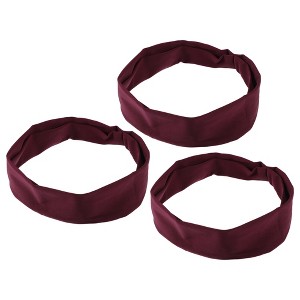 Unique Bargains Soft Anti-Slip Sports Headbands 3 Pcs - 1 of 4