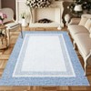 Modern Machine WashableArea Rug with Non Slip Backing Low Pile Accent Rug Foldable Contemporary Indoor Carpet - 2 of 4