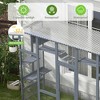COZIWOW Outdoor Cat Enclosure, Catio Pet Safe House, 104" Extra Large Indoor Window Box with 7 Platforms, Resting Houses, and Walk-In Door, Grey - 4 of 4