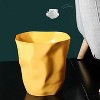 LunaLulinlk Yellow 2.64 Gallon Bathroom Trash Can, Small Trash Can for Kitchen, Bathroom, Office, Bedroom, Living Room Trash Can - 4 of 4