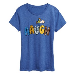 Women's - Peanuts - Aaugh Pattern Charlie Brown Short Sleeve Graphic T-Shirt - 1 of 4
