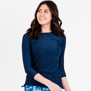 Calypsa Women's 3/4 Sleeve Rash Guard UPF 50+ Margaux Swim Top - 1 of 4