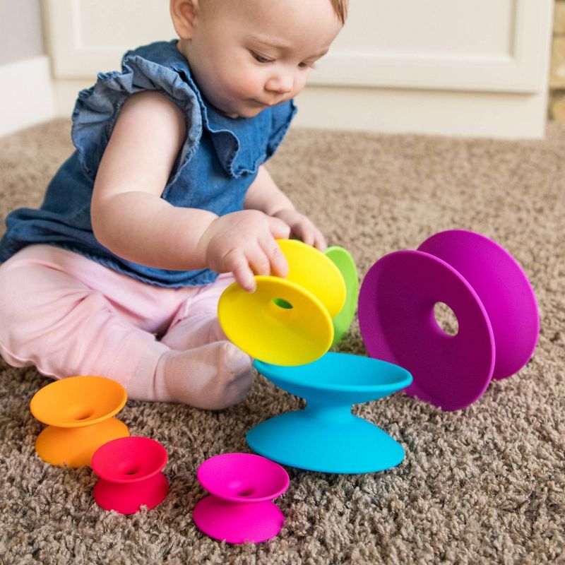 Fat Brain Toys Spoolz Stacking Toy - 7 spools, 5 of 9