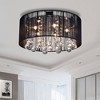 17" x 17" x 9" Crystal Ceiling Light Black - Warehouse of Tiffany: Chrome Finish, ETL Listed - image 2 of 3