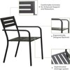 Maggift Patio Seating Sets Outdoor Bistro Set，Special Design, Chat and Conversation Furniture Set，for Garden, Living Room, Black, 23.46"*20.39"*32.01" - 4 of 4