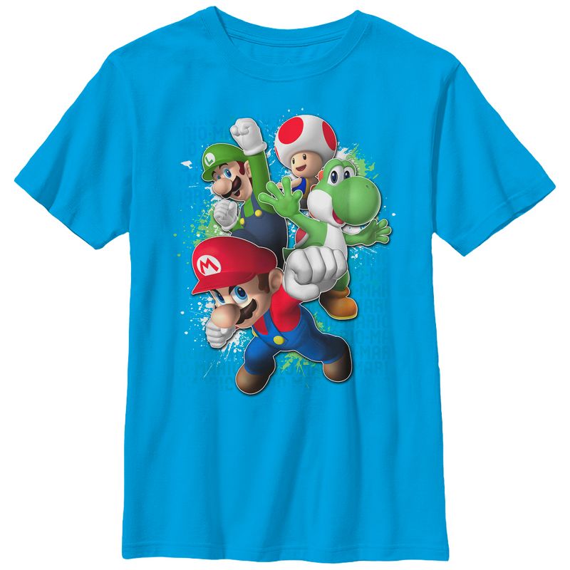 Boy's Nintendo Super Mario Jump Friends T-Shirt, 1 of 4