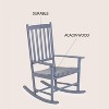 Seagrove Farmhouse Classic Slat-Back 350-LBS Support Acacia Wood Outdoor Rocking Chair- JONATHAN Y - 4 of 4