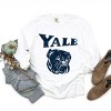Yale Bulldog Distressed - Women's Garment Dyed Long Sleeve Graphic T-Shirt - 3 of 4