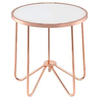 End Table Frosted Rose Gold - Acme Furniture