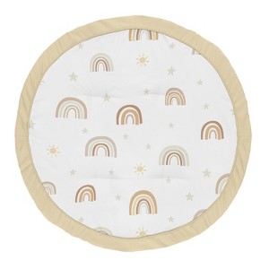 Sweet Jojo Designs Boy, Girl, Unisex/Gender Neutral Baby Tummy Time Playmat Boho Rainbow Neutral Multicolor - 1 of 4