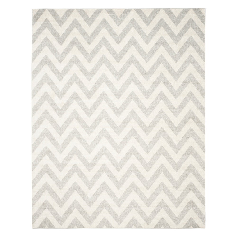 9'X12' Rectangle Sunrise Patio Rug Light Gray/Beige - Safavieh