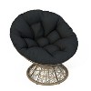 Maliang 40" Wicker Chair with Cloud Thick Density Fabric Cushion, 3-proof Cover, Fluid 360 Degree Swivel - 2 of 4