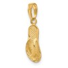 Black Bow Jewelry 14k Yellow Gold Textured Flip Flop Pendant - 4 of 4