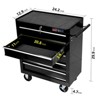 Maggift Tool Boxes and Totes Rolling Chest Storage Cabinet, Garage Organizer, Tool Multifunctional Storage Box, Black, 24.2"*12.9"*29.9" - 4 of 4