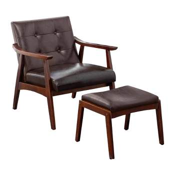 Breighton Home Take a Seat Natalie Accent Chair and Ottoman Set