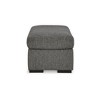 Signature Design by Ashley Gardiner Contemporary Firmly Cushioned Polyester Upholstery Ottoman with Exposed Faux Wood Finish Feet, Dark Gray - 3 of 4