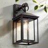 John Timberland Califa Mission Outdoor Wall Light Fixture Bronze Metal 15 1/4" Textured Clear Glass for Post Exterior Barn Deck House Porch Yard Patio - 2 of 4