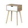 NicBex 1 Drawer Nightstand with Rubber Wood Legs Mid-Century Modern Bedside Table Storage Cabinet for Living Room, Bedroom, Study - 3 of 4