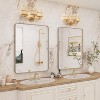KIOTEE Rectangular Aluminum Alloy Framed and Tempered Glass Wall Bathroom Vanity Mirror in Matte Black - 2 of 4