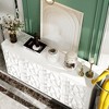 FUFU&GAGA 4-Door Dresser Living Room Storage Cabinet Diamond Surface Pattern Decoration - 4 of 4