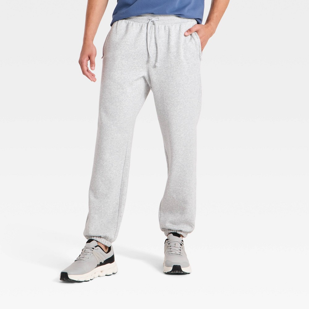 Men's Active Comfort Fleece Jogger Pants - All In Motion™ Gray S
