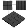 vidaXL 11 pcs Decking Tiles WPC 11.8"x11.8" 1 sqm Black - 4 of 4