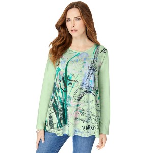 Roaman's Travel Graphic Long Sleeve Tee - 1 of 4