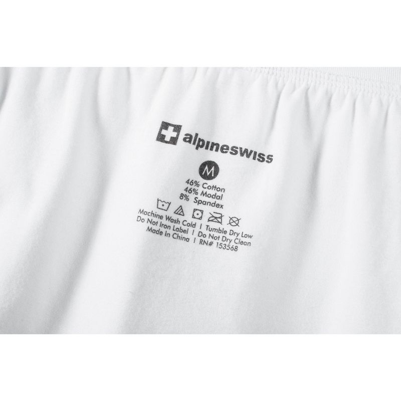Alpine Swiss Mens Boxer Briefs 3 Pack Underwear No Fly Breathable Cotton Modal Trunks, 4 of 6