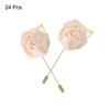 Unique Bargains Wedding Ceremony Anniversary Groom Silk Metal Rose Boutonnieres 24 Pcs - 3 of 3
