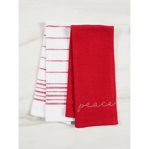 5pk Kitchen Towel & Dishcloth Set Red - Design Imports : Target