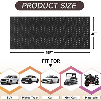 Thickened Diamond Black PVC Garage Flooring Rolls (40/60 sq. ft. )