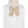 Elerevyo Women's Ribbon Brooch Necktie Pin Bow Tie with Pearl - 4 of 4