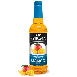 Syruvia Sugar Free Mango Syrup - 25.4 fl oz. Premium Flavoring Syrup For Coffee - 1 of 4