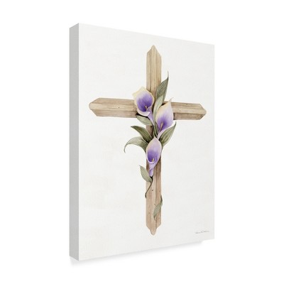 Trademark Fine Art -Kathleen Parr Mckenna 'Easter Blessing Cross Ii' Canvas Art